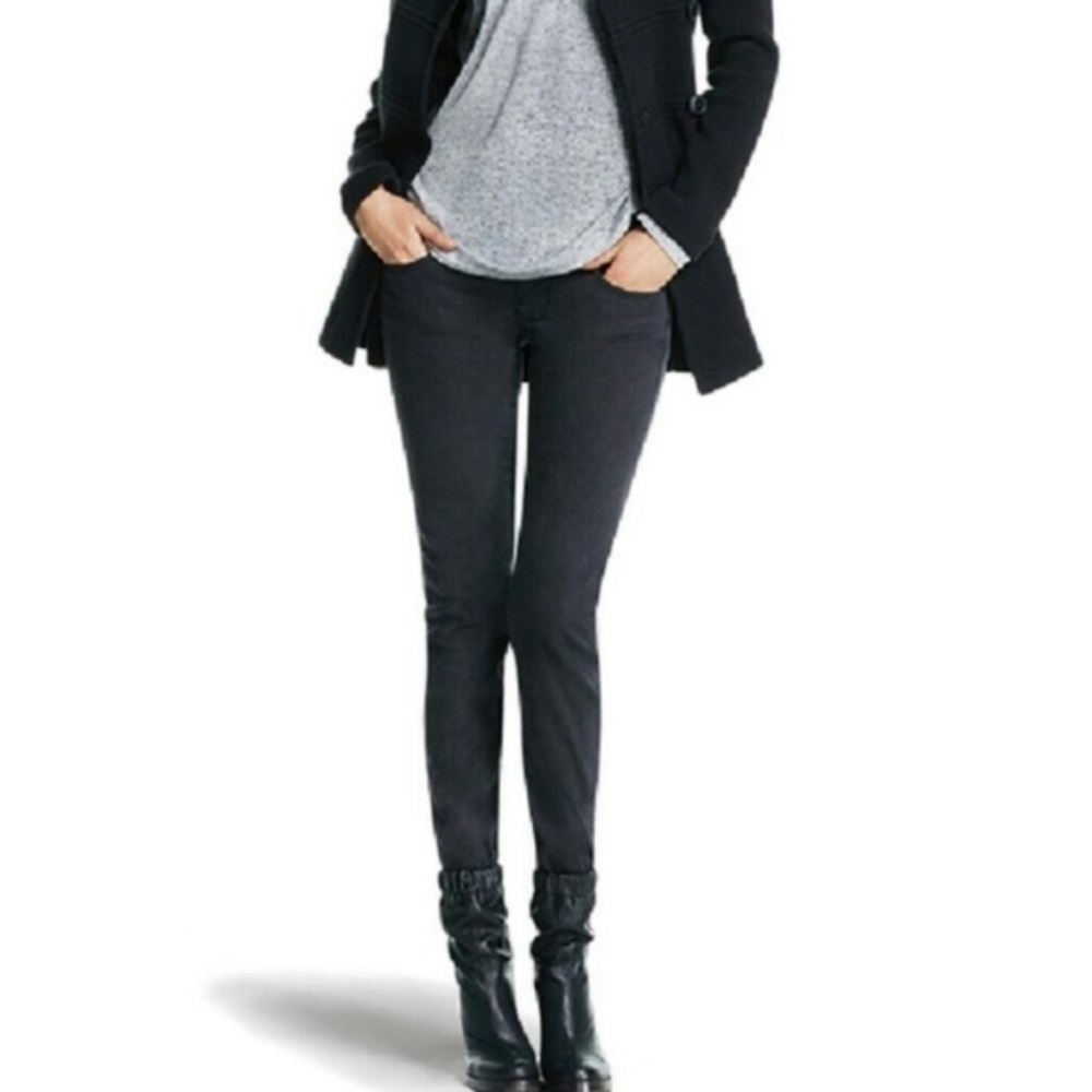 JAG High Rise Skinny Ankle Black Pull On Jeans